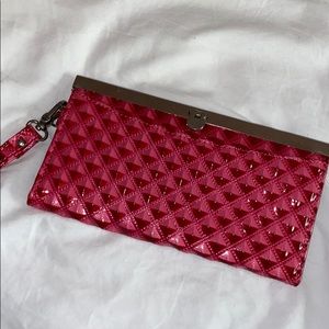 Pink textured wallet